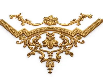 Classic decor ornament v-3D model 71 3D model