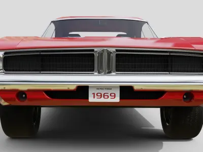 Classic Muscle Car - Realistic and Game-Ready Low-poly 3D model
