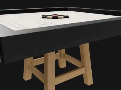 Carrom Board and Stool 3D Model Free Download Free 3D model