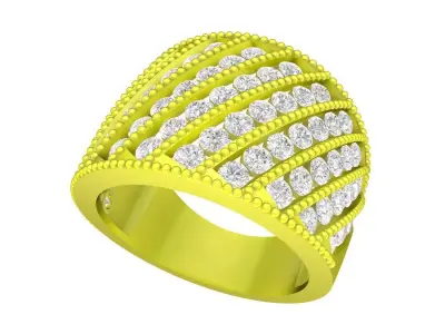 A7365 Luxury Fashion Diamond Women Ring 3D print model