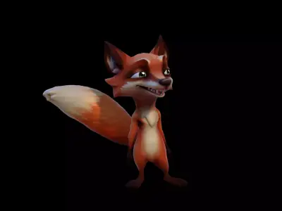 Forest Friends Animated High Quality  Low-poly 3D model