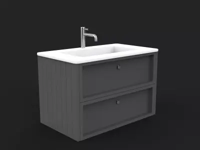 Wall Hung Basin Sink 3D model