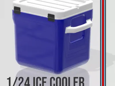 Stanley style cooler for scale autos and dioramas 1 24 3D print model