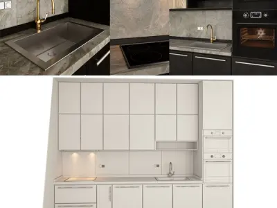 Modern kitchen vol 1-IKEA 3D model