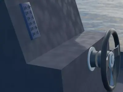 Center Console Fishing boat Featuring a rugged deep-V hull 3D model