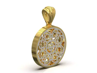 Luxury Jewelry Pendant Model Mandala Medallion jp0343 3D print model