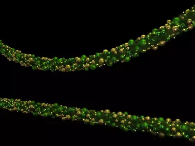 Christmas Garlands with Baubles 3D model