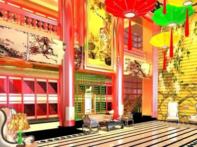Chinese hotel 3D model