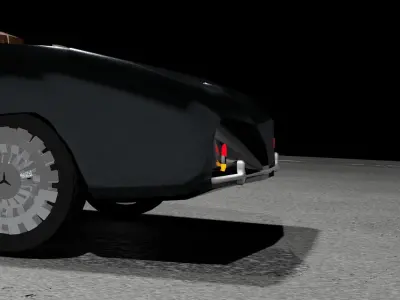 Mercedes-Benz 190SL Low-poly 3D model