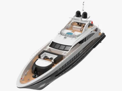 Bliss Motor Mega Yacht for Travel 3D model