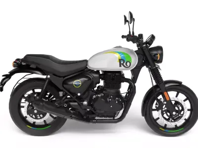 Royal Enfield Hunter 350 - Rio White - Realistic 3D Model Low-poly 3D model