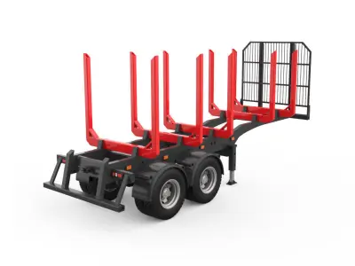 Trailer for Carrying Logs 3D print model