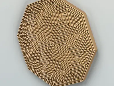 Round rosette 039 3D model