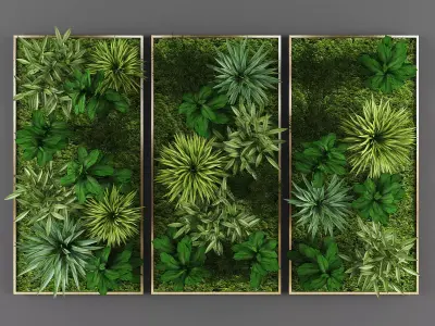 Vertical garden 01 Low-poly 3D model
