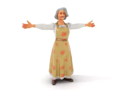 Elegant Floral Woman model pack Low-poly 3D model