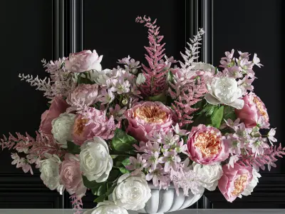 Flower Set 045 Centerpiece bouquet 3D model