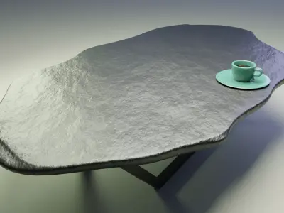 Natural stone table  3D model