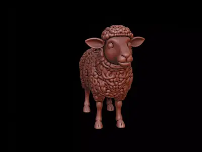Sheep Animal Sculpture 3D print model buy