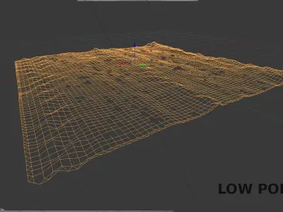Snow Road Tile for Unreal Engine 4 Low-poly 3D model