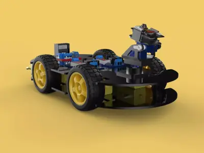 SURVEILLANCE ROBOT CAMERA SECURITY SMART CAR PATROL AUTONOMOUS 3D model