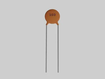 Ceramic Capacitor - Electronic Parts Low-poly 3D model