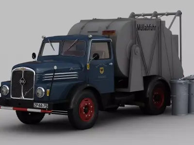 IFA S4000-1 Garbage Truck 3D model