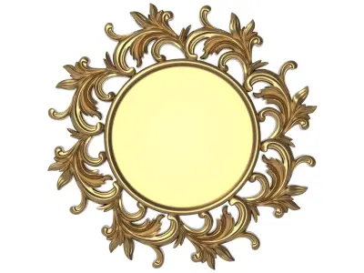 carved frame 3D model 4