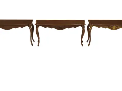 Classic side table 1500 Low-poly 3D model