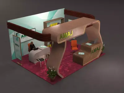 LOGISTICS STALLS Low-poly 3D model