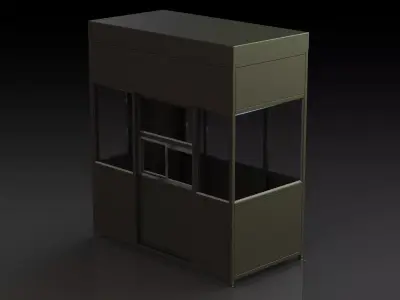 Portable Toll Booth Free 3D model