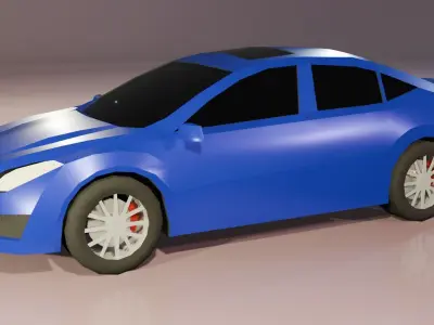 Low Poly Gameready Mazda 6 Low-poly 3D model