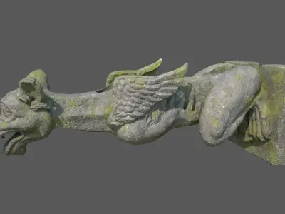 Gargoyle05 Low-poly 3D model