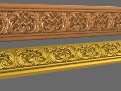 Moulding 3D ornamental model 3D print model
