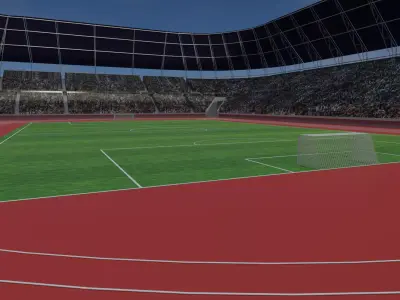 Olympic Stadium - Soccer Fans Low-poly 3D model order