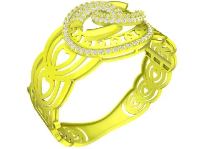 6445 luxury diamond bangle 3D print model