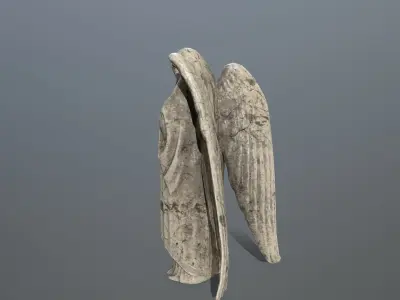 Angel Statue 01 Low-poly 3D model