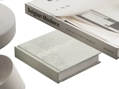 056 Living decor set minimum NEUTRAL PACK 01 3D model