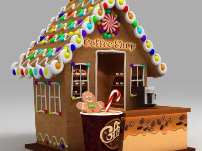 Ginger Bread Coffee Shop 3D model