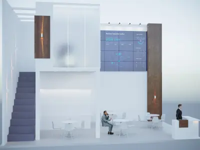 HIGH QUALITY Exhibition Stand - size 1000cm x 600cm  3D model