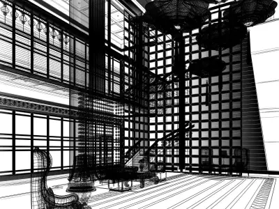 Chinese hotel 3D model