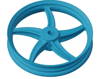 Plastic Motorcycle Wheel Rim Toy 3D model