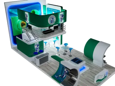 Booth Exhibition Stand a389c 3D model