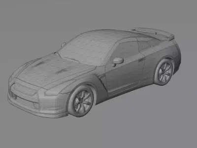 Nissan GTR R35 2011 Low-poly 3D model