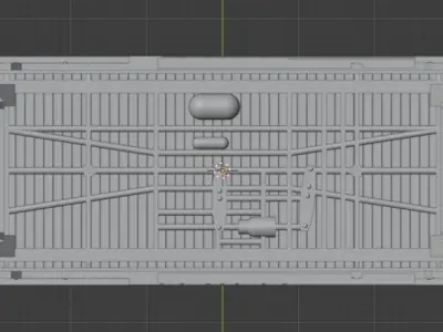 H0 1-87 scale Gmhs freight car WW2 Era 3D print model