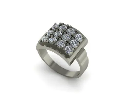 fasion ring for daimonds 3D print model