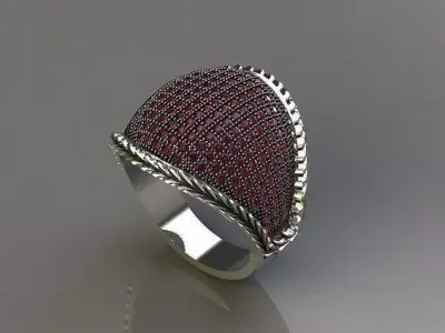 Gents Ring - Ready to Print-3D 3D print model