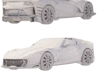 Ferrari 812 Competizione A 2022 3D model