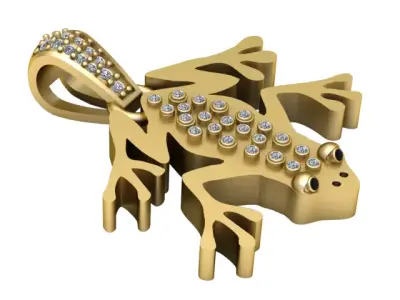 HIP HOP LIZARD PENDANT 3D PRINTABLE MODEL 3D print model