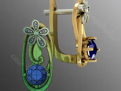 Earrings dp8 3D print model