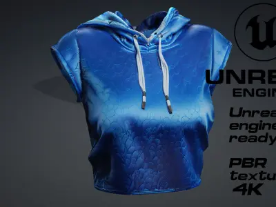 hooded top PBR 4k Low-poly 3D model